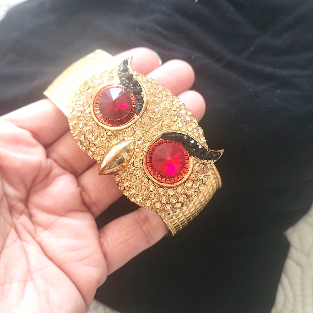 Gold Owl Bracelet Stretch